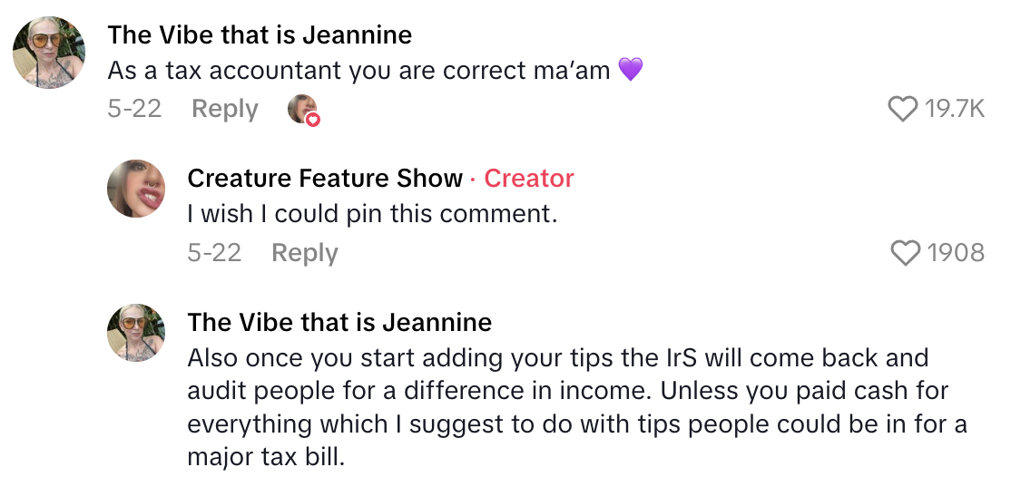 Screenshot 2025 06 08 at 9.25.39 AM Waitress Thinks That The Proposed No Tax On Tips Law Isnt A Good Thing